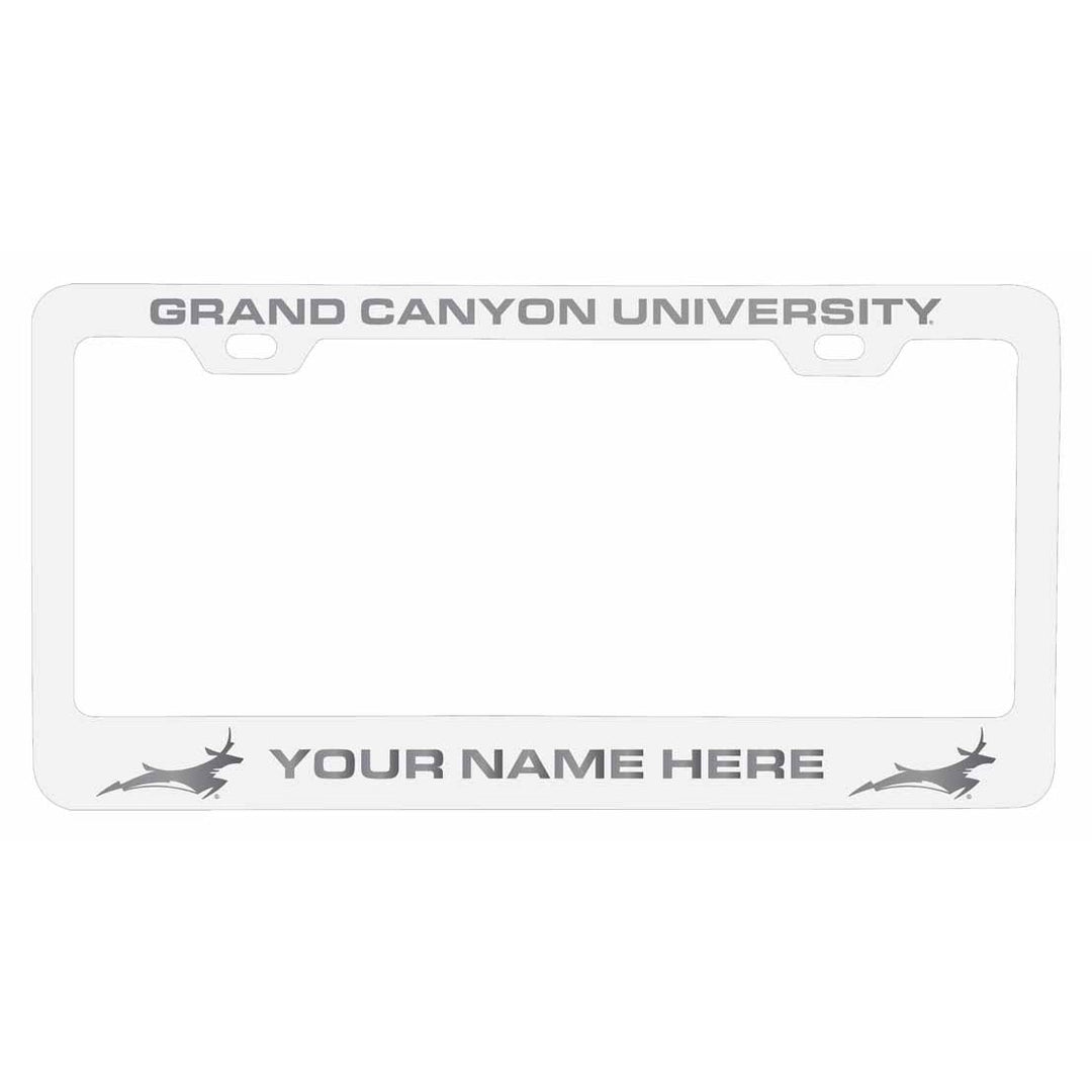 Customizable Grand Canyon University Lopes NCAA Laser-Engraved Metal License Plate Frame - Personalized Car Accessory Image 1