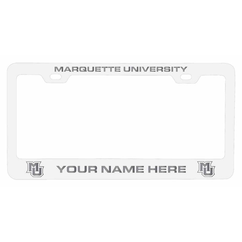 Customizable Marquette Golden Eagles NCAA Laser-Engraved Metal License Plate Frame - Personalized Car Accessory Image 2