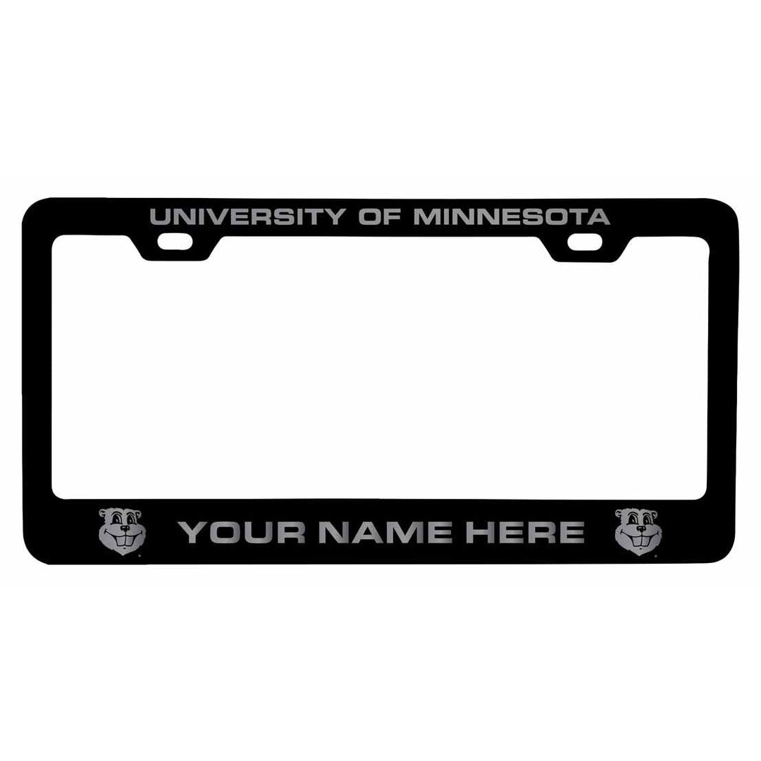 Customizable Minnesota Gophers NCAA Laser-Engraved Metal License Plate Frame - Personalized Car Accessory Image 1