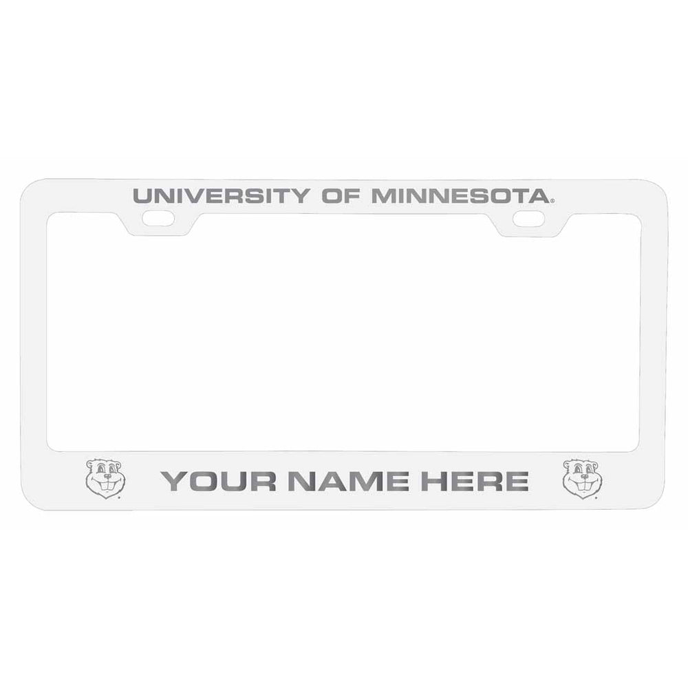 Customizable Minnesota Gophers NCAA Laser-Engraved Metal License Plate Frame - Personalized Car Accessory Image 2