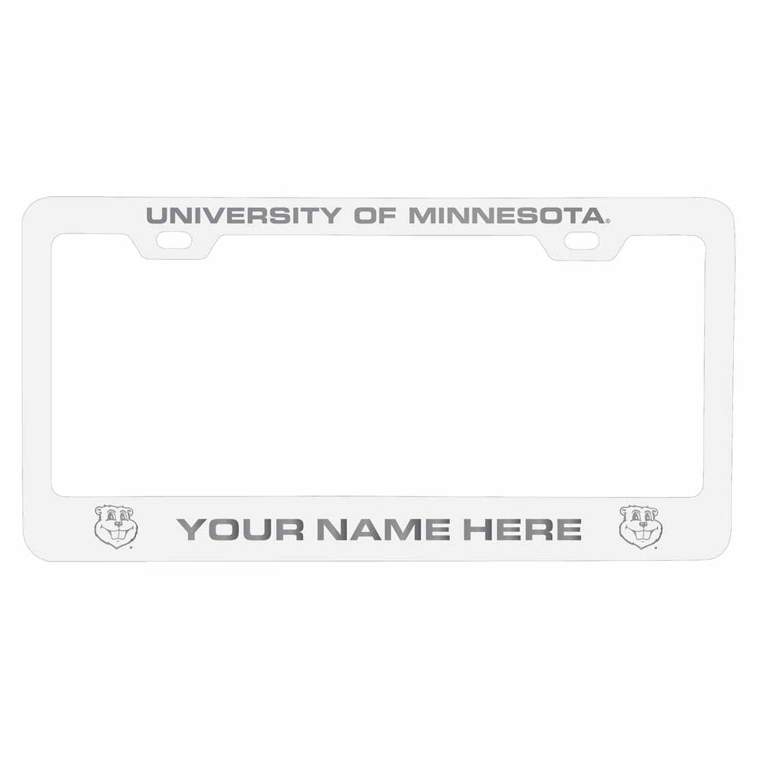 Customizable Minnesota Gophers NCAA Laser-Engraved Metal License Plate Frame - Personalized Car Accessory Image 2