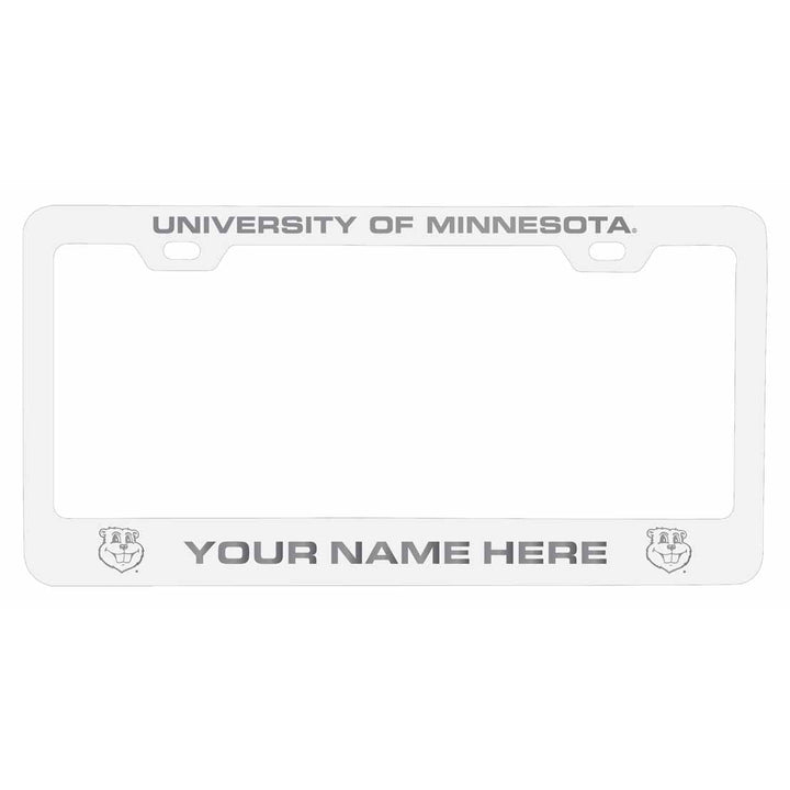 Customizable Minnesota Gophers NCAA Laser-Engraved Metal License Plate Frame - Personalized Car Accessory Image 2