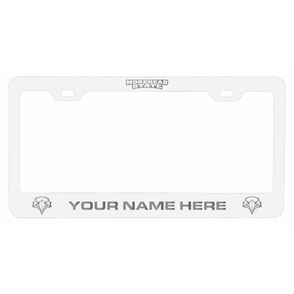 Customizable Morehead State University NCAA Laser-Engraved Metal License Plate Frame - Personalized Car Accessory Image 2