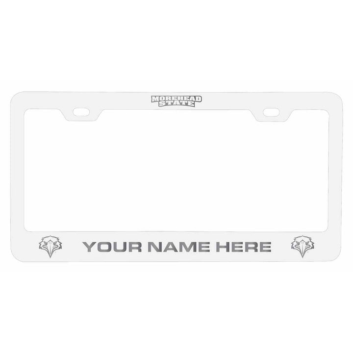 Customizable Morehead State University NCAA Laser-Engraved Metal License Plate Frame - Personalized Car Accessory Image 2