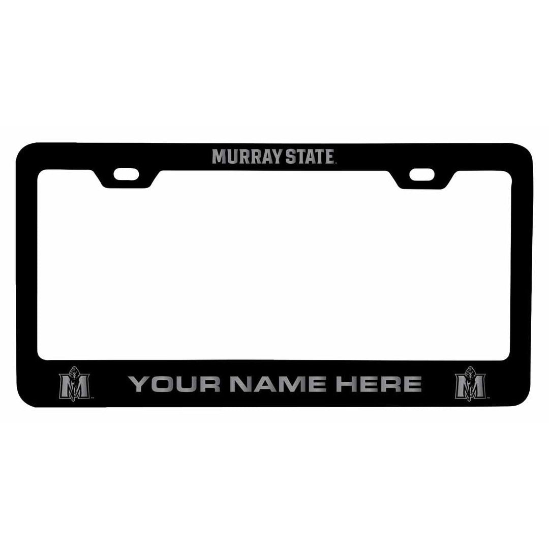 Customizable Murray State University NCAA Laser-Engraved Metal License Plate Frame - Personalized Car Accessory Image 1