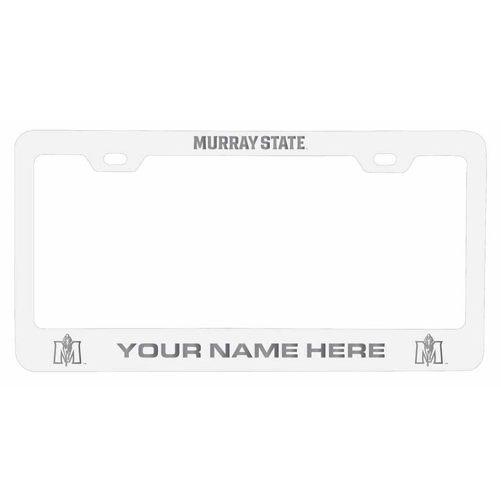 Customizable Murray State University NCAA Laser-Engraved Metal License Plate Frame - Personalized Car Accessory Image 2