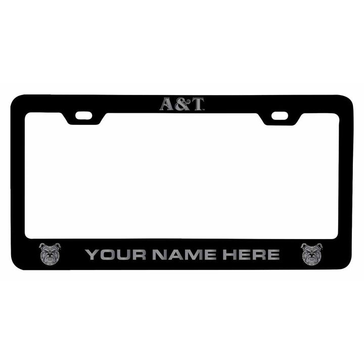 Customizable North Carolina AandT State Aggies NCAA Laser-Engraved Metal License Plate Frame - Personalized Car Image 1