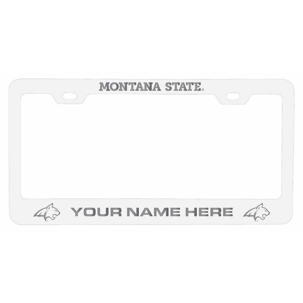 Customizable Montana State Bobcats NCAA Laser-Engraved Metal License Plate Frame - Personalized Car Accessory Image 2