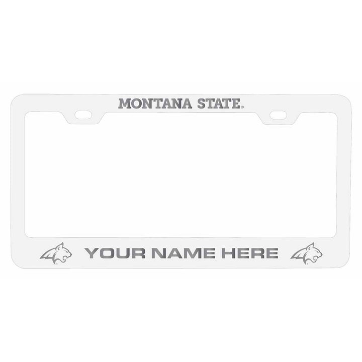 Customizable Montana State Bobcats NCAA Laser-Engraved Metal License Plate Frame - Personalized Car Accessory Image 2