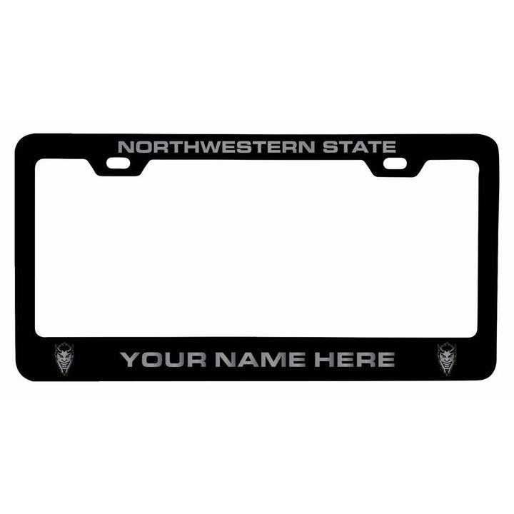 Collegiate Custom Northwestern State Demons Metal License Plate Frame with Engraved Name Image 1