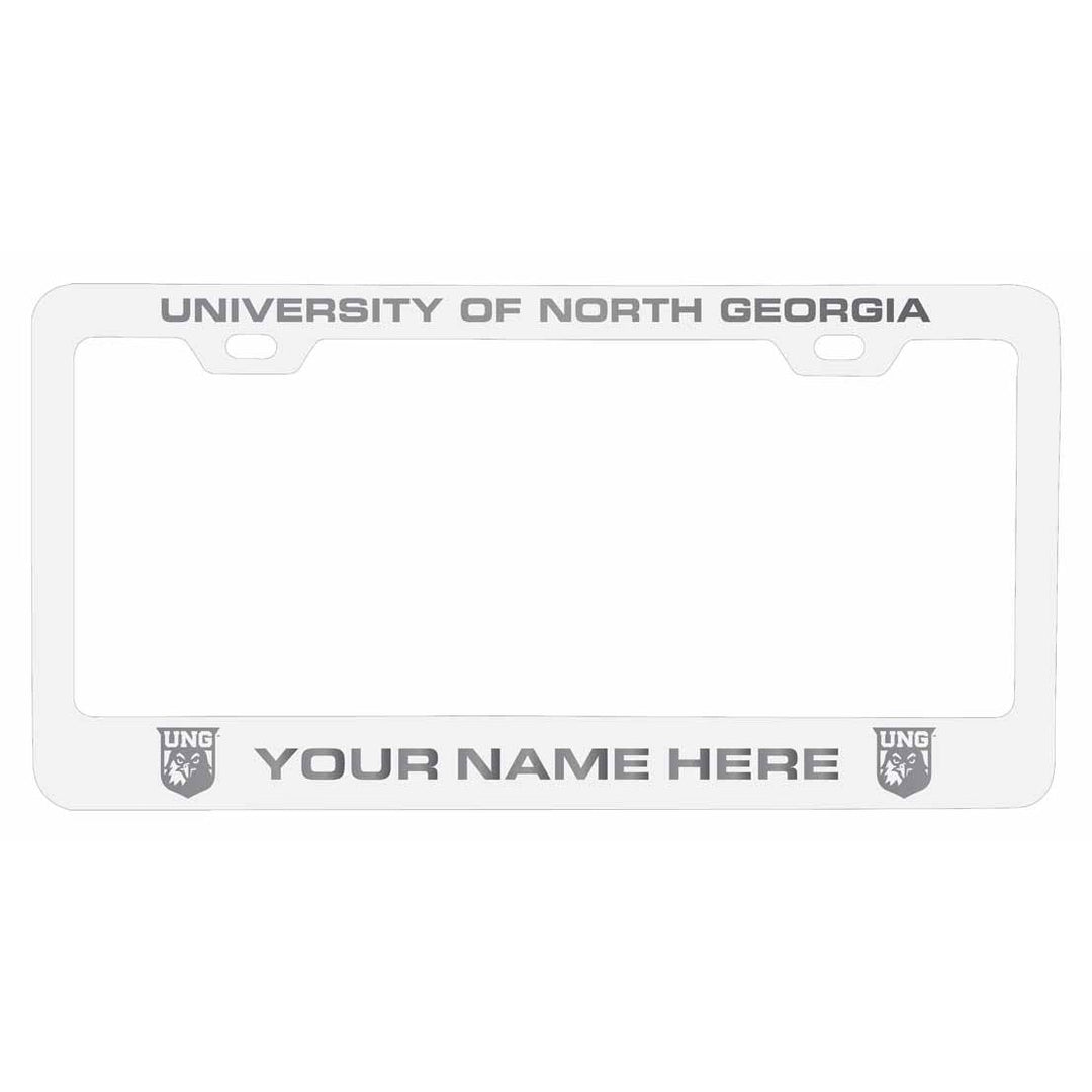 Customizable North Georgia Nighhawks NCAA Laser-Engraved Metal License Plate Frame - Personalized Car Accessory Image 2