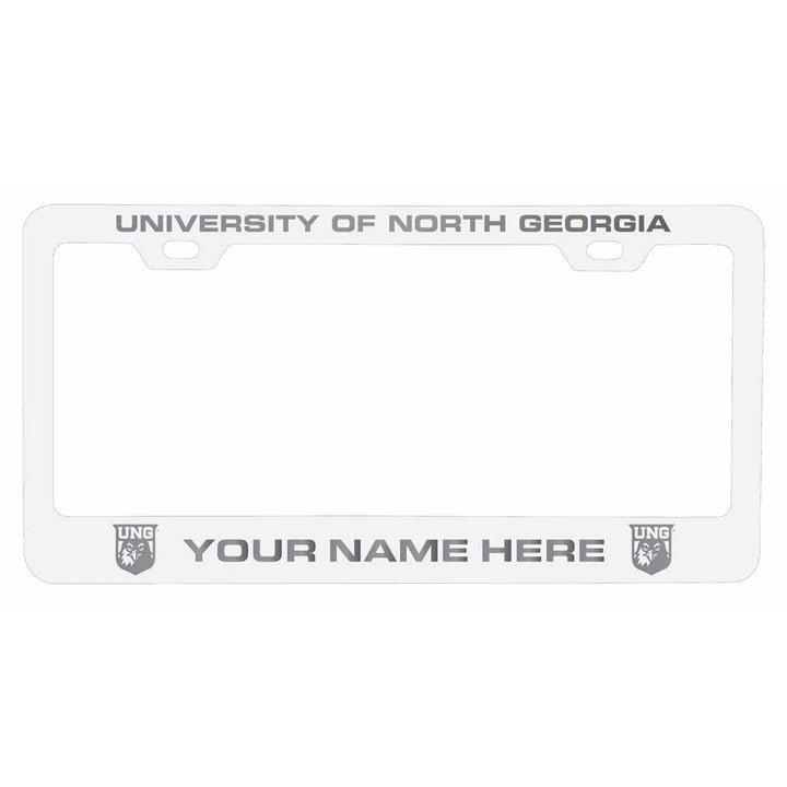 Customizable North Georgia Nighhawks NCAA Laser-Engraved Metal License Plate Frame - Personalized Car Accessory Image 2