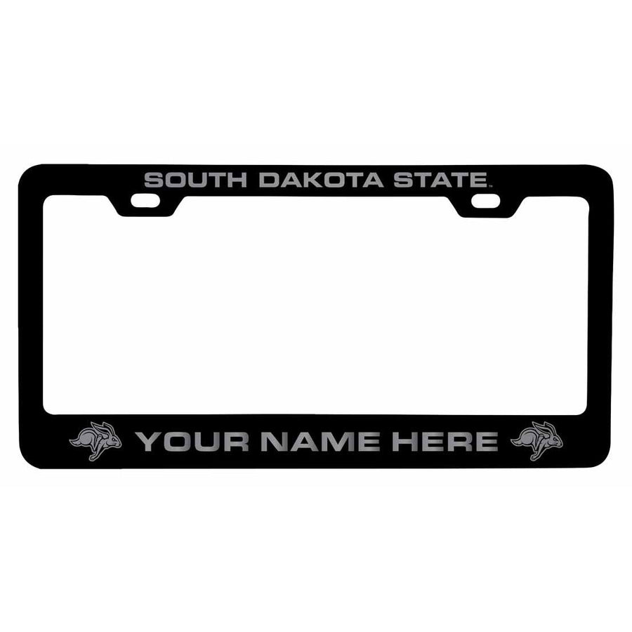 Collegiate Custom South Dakota State Jackrabbits Metal License Plate Frame with Engraved Name Image 1