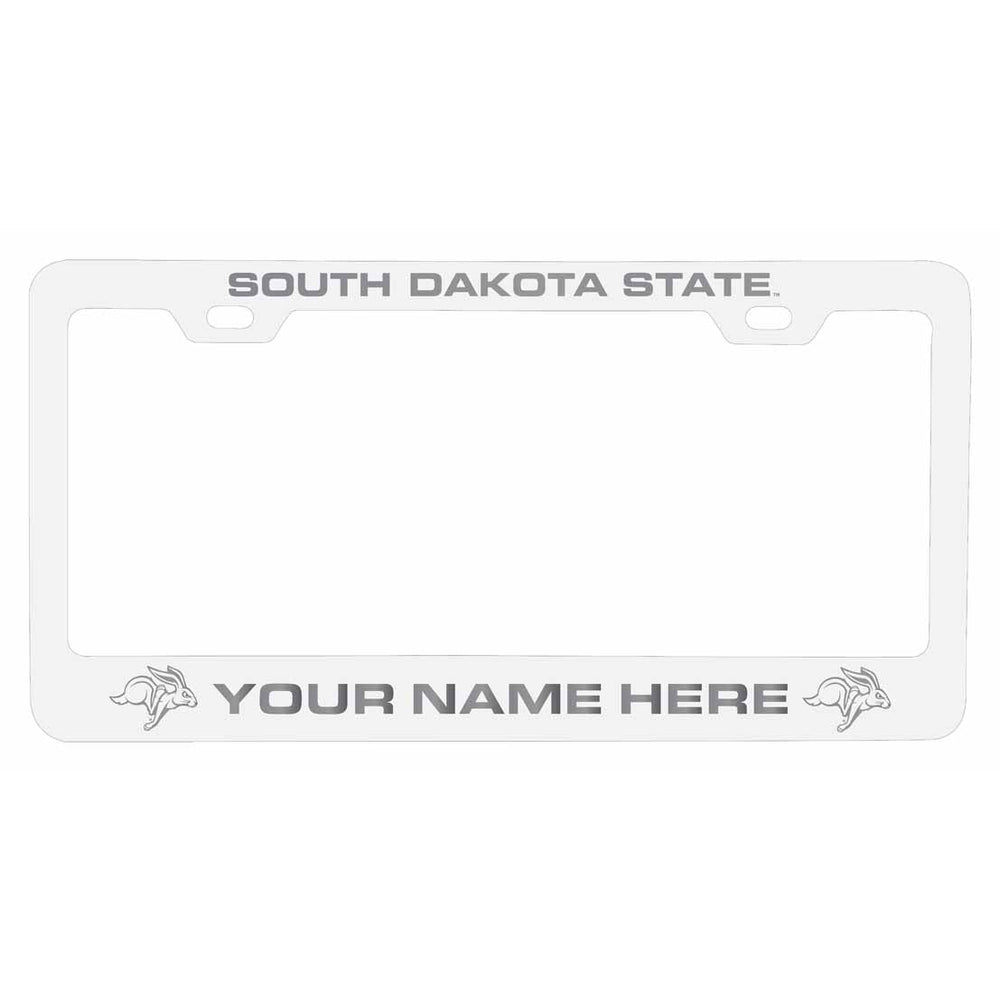 Collegiate Custom South Dakota State Jackrabbits Metal License Plate Frame with Engraved Name Image 2
