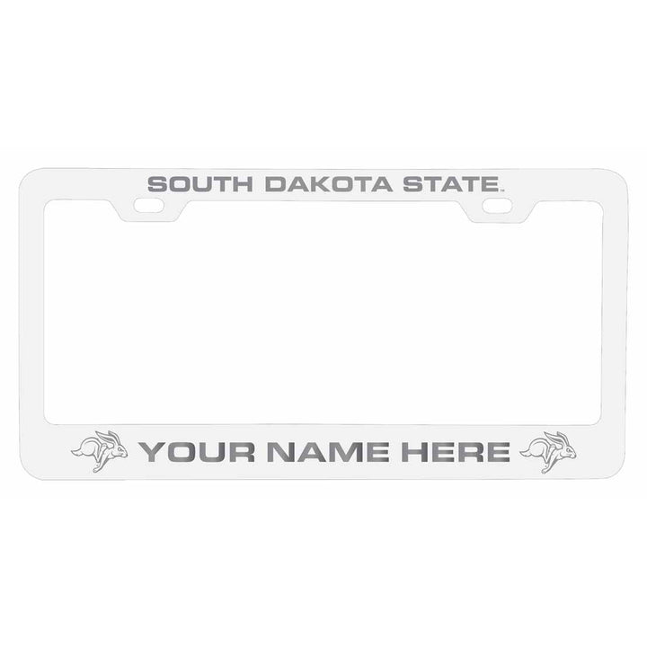 Collegiate Custom South Dakota State Jackrabbits Metal License Plate Frame with Engraved Name Image 2
