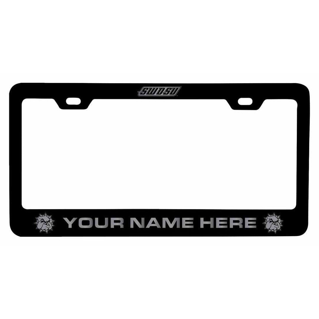 Customizable Southwestern Oklahoma State University NCAA Laser-Engraved Metal License Plate Frame - Personalized Car Image 1