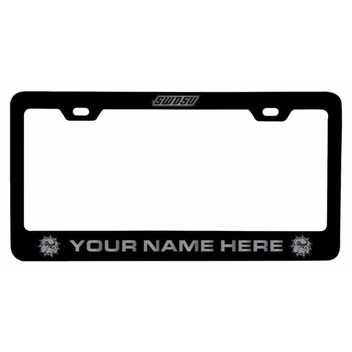 Customizable Southwestern Oklahoma State University NCAA Laser-Engraved Metal License Plate Frame - Personalized Car Image 1