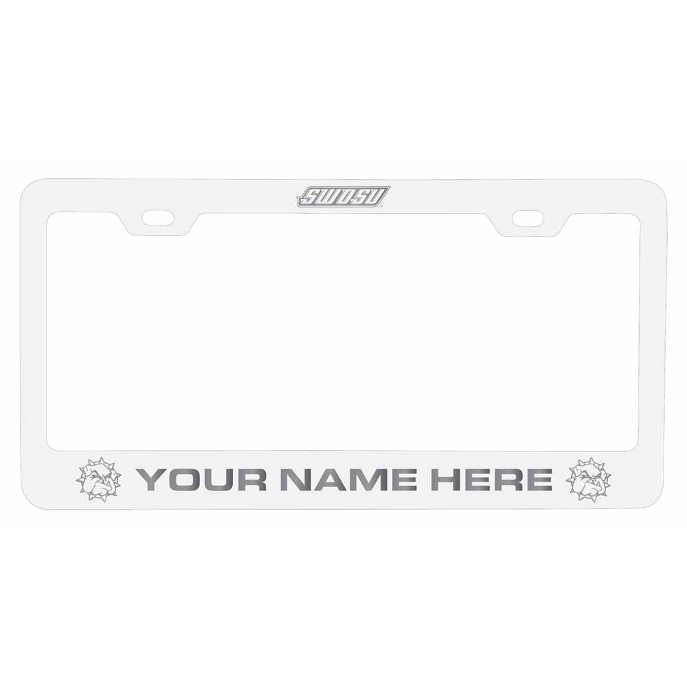 Customizable Southwestern Oklahoma State University NCAA Laser-Engraved Metal License Plate Frame - Personalized Car Image 2