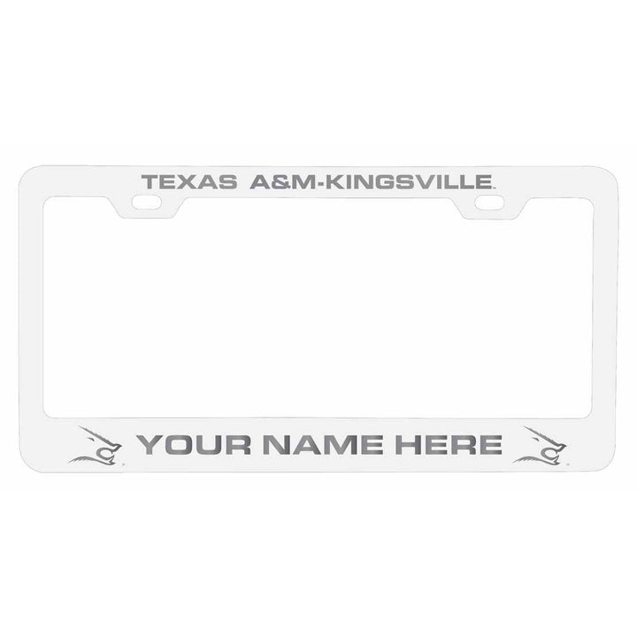 Customizable Texas AandM Kingsville Javelinas NCAA Laser-Engraved Metal License Plate Frame - Personalized Car Accessory Image 2