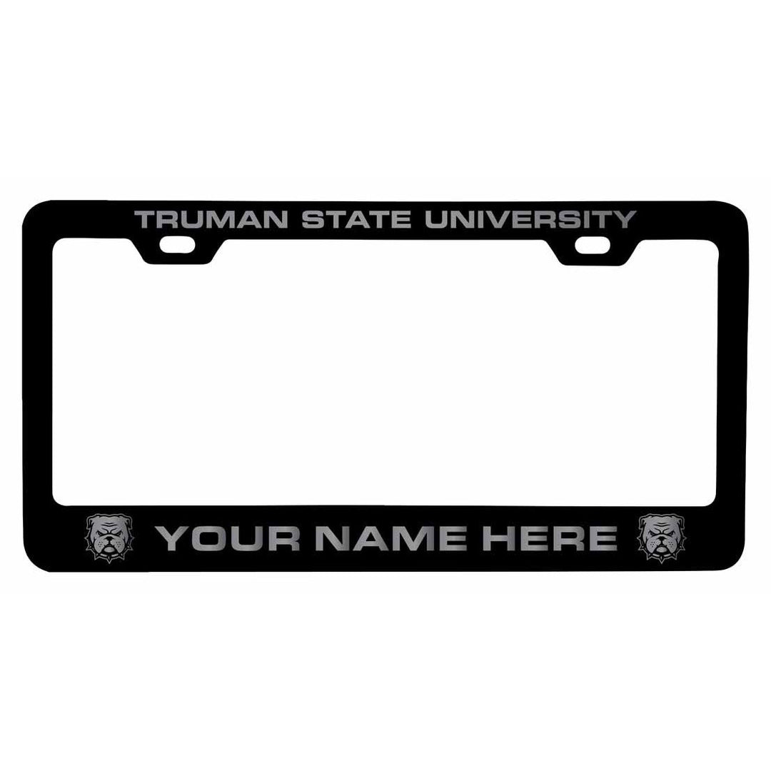 Customizable Truman State University NCAA Laser-Engraved Metal License Plate Frame - Personalized Car Accessory Image 1