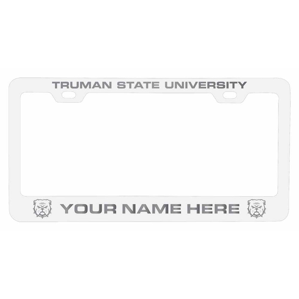 Customizable Truman State University NCAA Laser-Engraved Metal License Plate Frame - Personalized Car Accessory Image 2