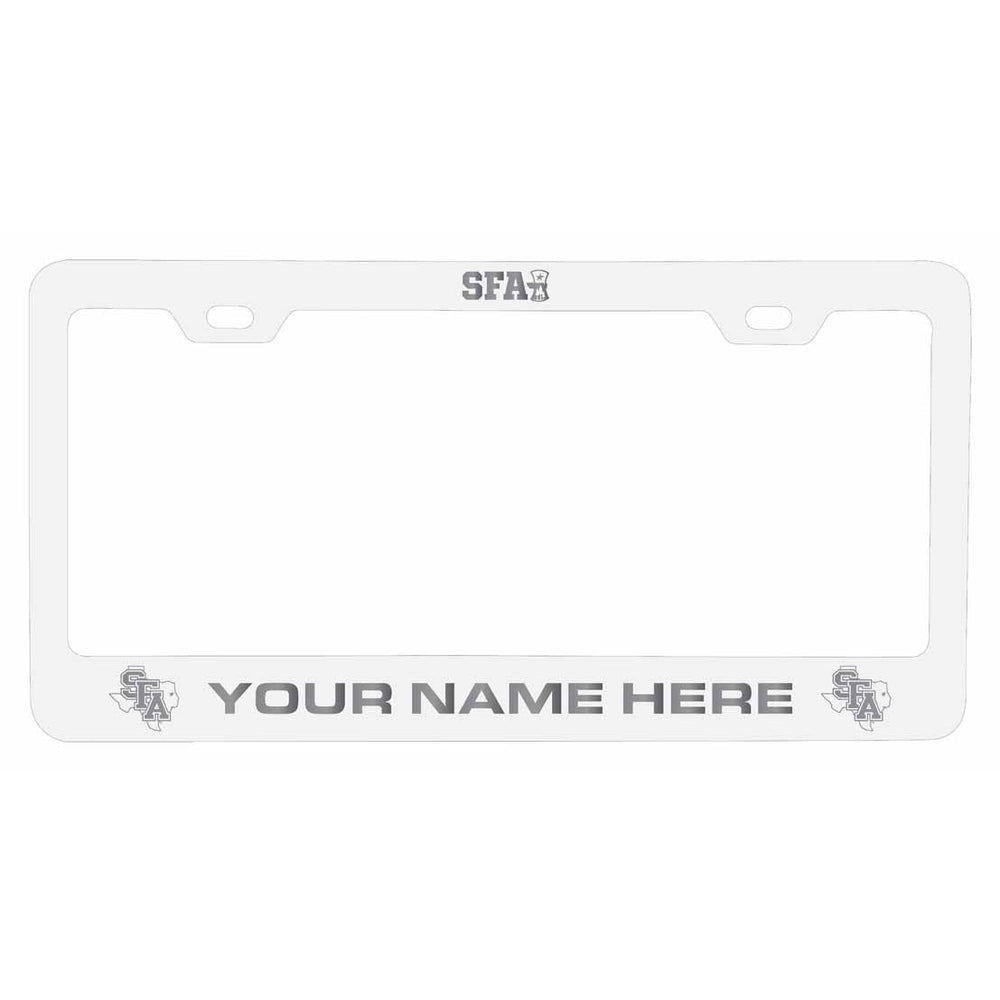 Customizable Stephen F. Austin State University NCAA Laser-Engraved Metal License Plate Frame - Personalized Car Image 2