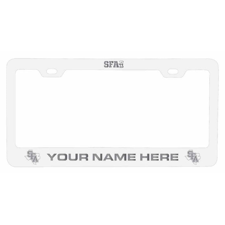 Customizable Stephen F. Austin State University NCAA Laser-Engraved Metal License Plate Frame - Personalized Car Image 2