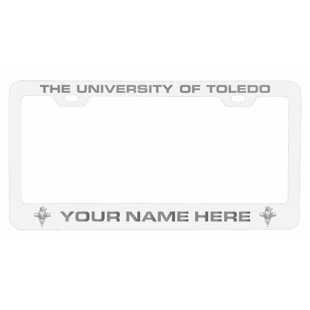 Customizable Toledo Rockets NCAA Laser-Engraved Metal License Plate Frame - Personalized Car Accessory Image 2