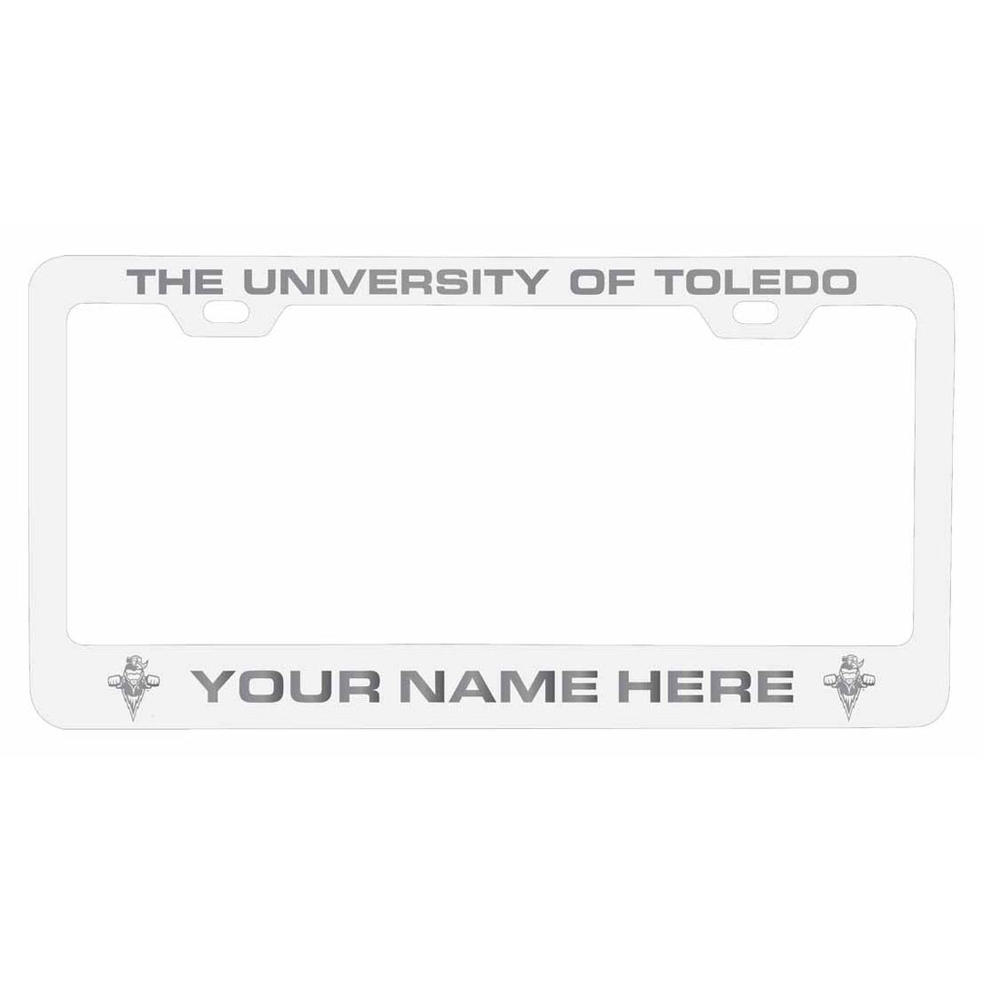 Customizable Toledo Rockets NCAA Laser-Engraved Metal License Plate Frame - Personalized Car Accessory Image 2