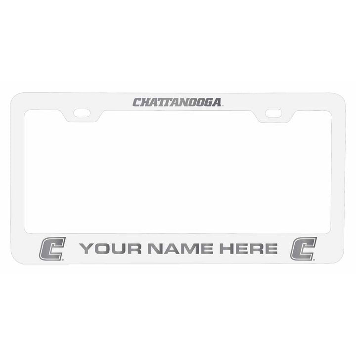 Customizable University of Tennessee at Chattanooga NCAA Laser-Engraved Metal License Plate Frame - Personalized Car Image 2