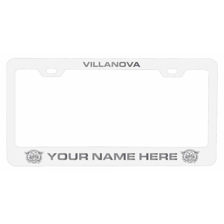 Collegiate Custom Villanova Wildcats Metal License Plate Frame with Engraved Name Image 1