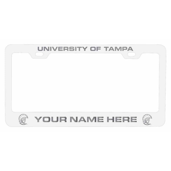 Collegiate Custom University of Tampa Spartans Metal License Plate Frame with Engraved Name Image 2
