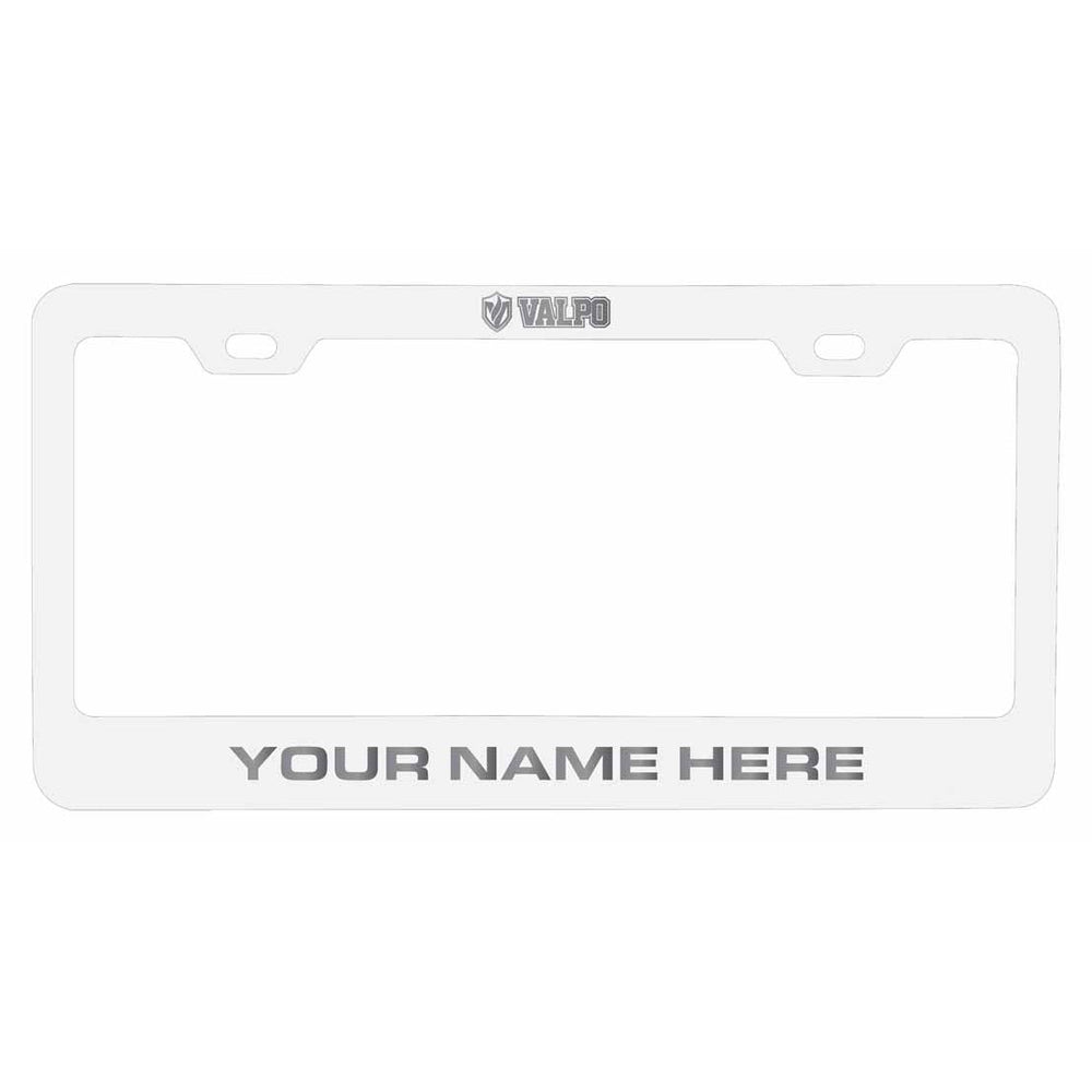 Customizable Valparaiso University NCAA Laser-Engraved Metal License Plate Frame - Personalized Car Accessory Image 2