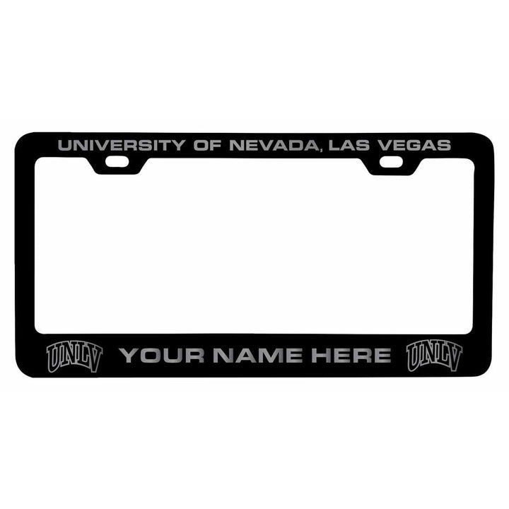 Customizable UNLV Rebels NCAA Laser-Engraved Metal License Plate Frame - Personalized Car Accessory Image 1