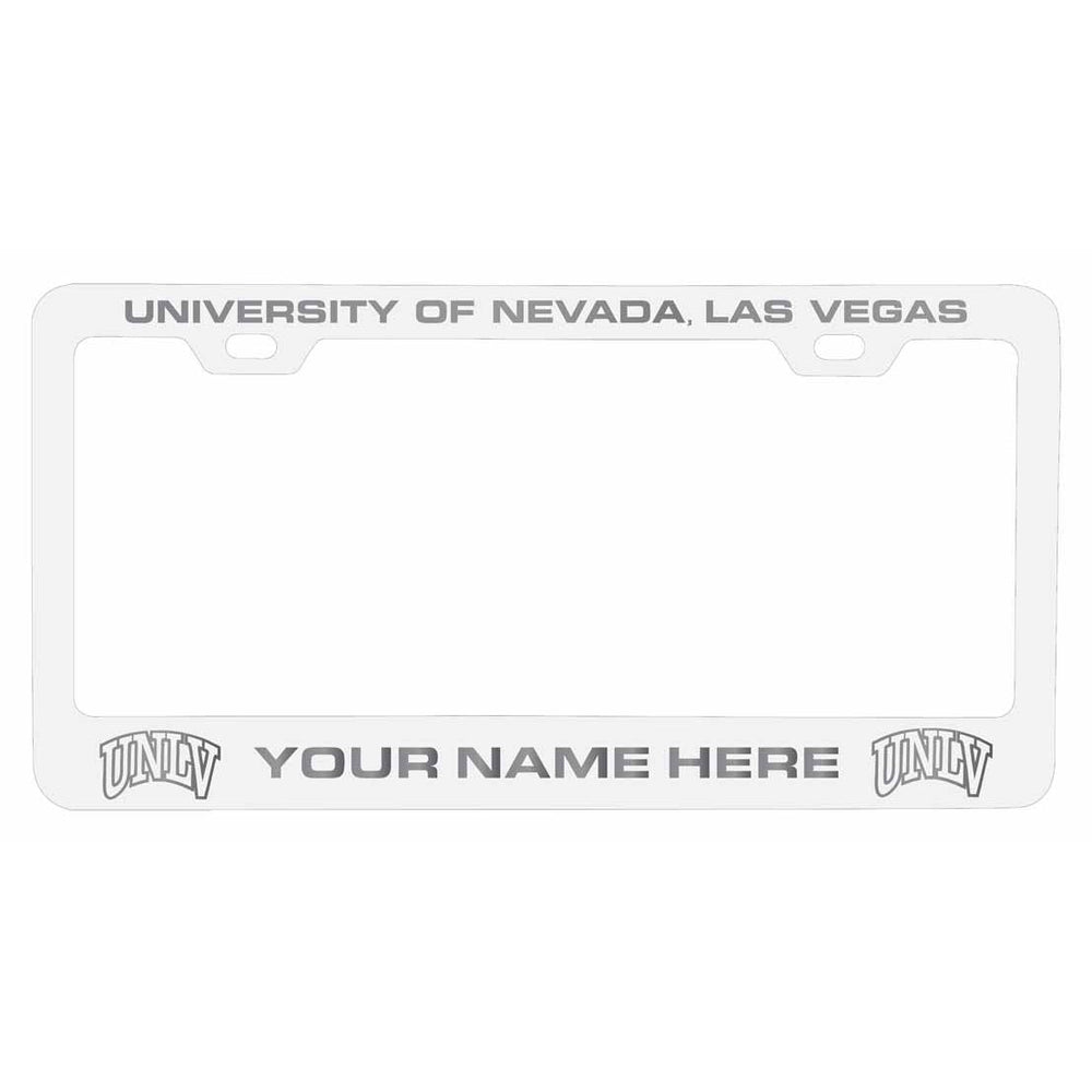 Customizable UNLV Rebels NCAA Laser-Engraved Metal License Plate Frame - Personalized Car Accessory Image 2