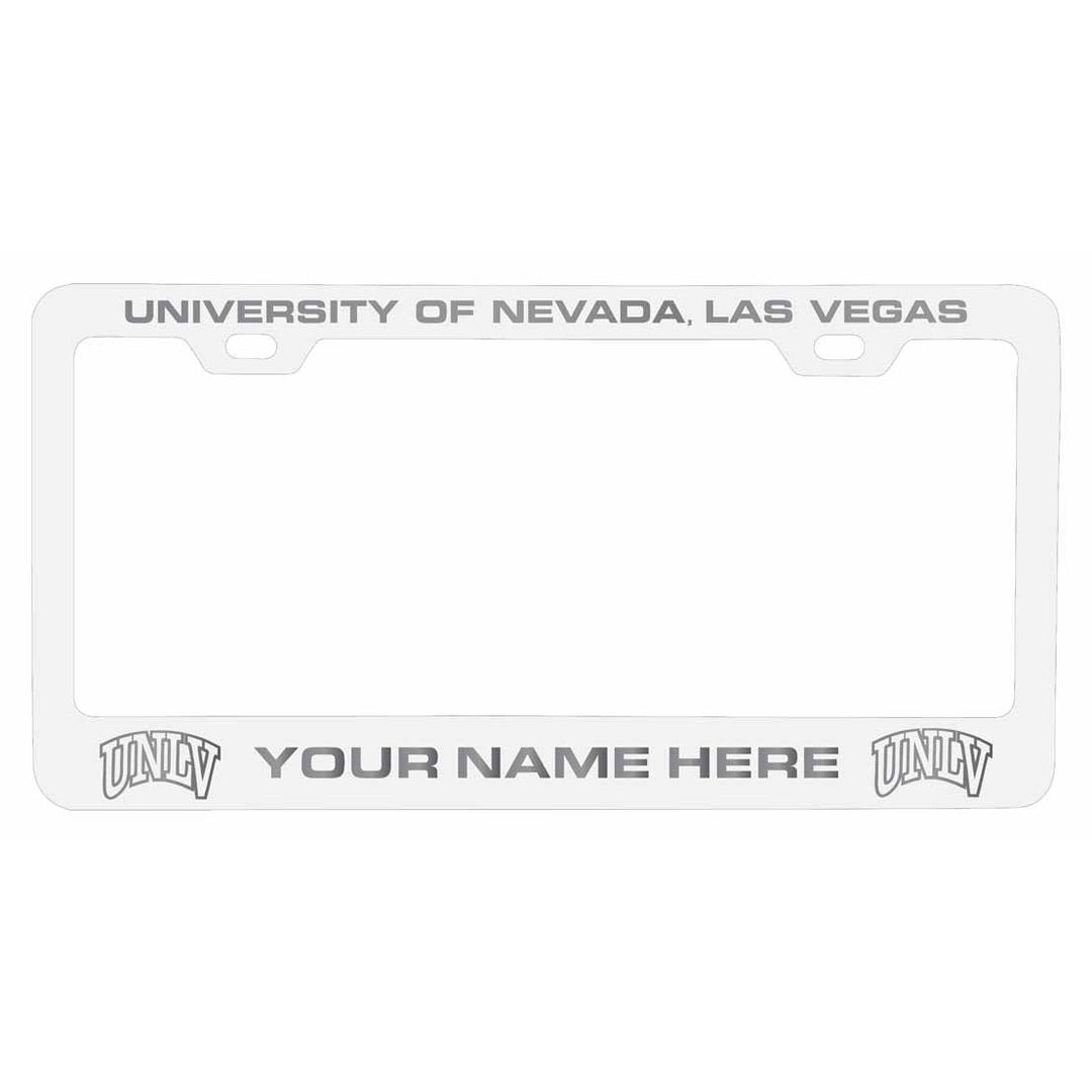 Customizable UNLV Rebels NCAA Laser-Engraved Metal License Plate Frame - Personalized Car Accessory Image 2