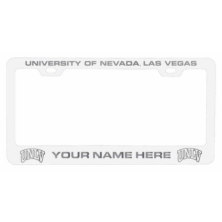 Customizable UNLV Rebels NCAA Laser-Engraved Metal License Plate Frame - Personalized Car Accessory Image 2