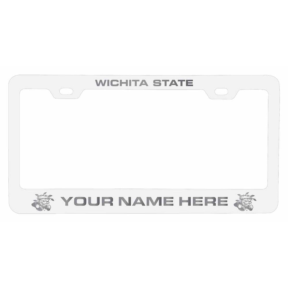 Customizable Wichita State Shockers NCAA Laser-Engraved Metal License Plate Frame - Personalized Car Accessory Image 2