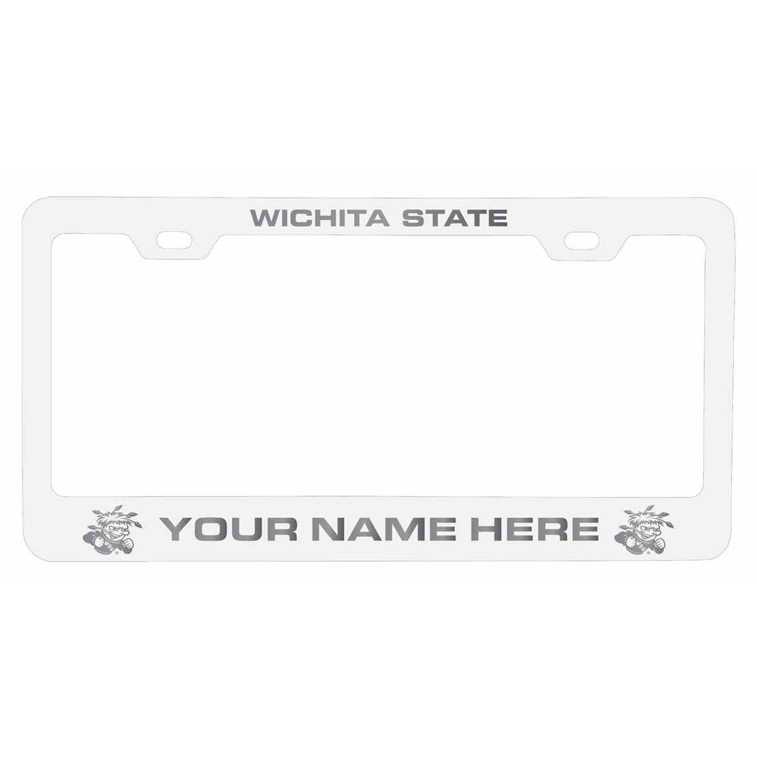 Customizable Wichita State Shockers NCAA Laser-Engraved Metal License Plate Frame - Personalized Car Accessory Image 2