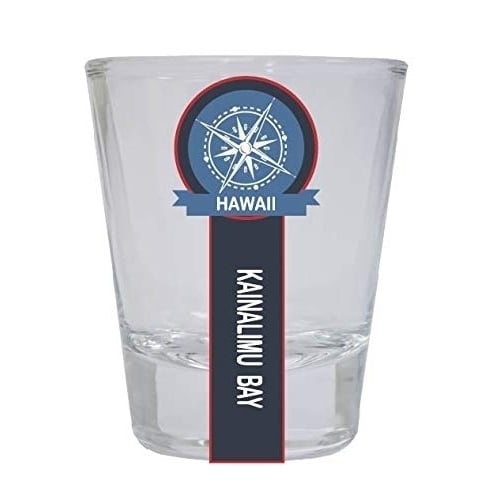 Kailua Oahu Hawaii Nautical Souvenir Round Shot Glass Image 1