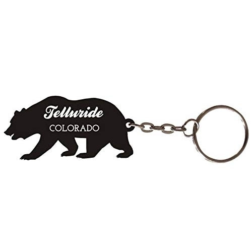 Telluride Colorado Souvenir Metal Bear Keychain Image 1