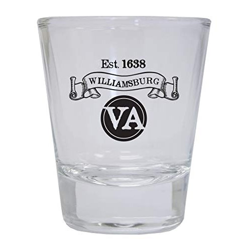 Williamsburg Virginia Historic Town Souvenir Round Shot Glass Image 1