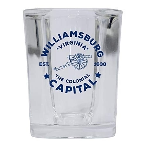 Williamsburg Virginia Historic Town Souvenir Square Shot Glass Image 1