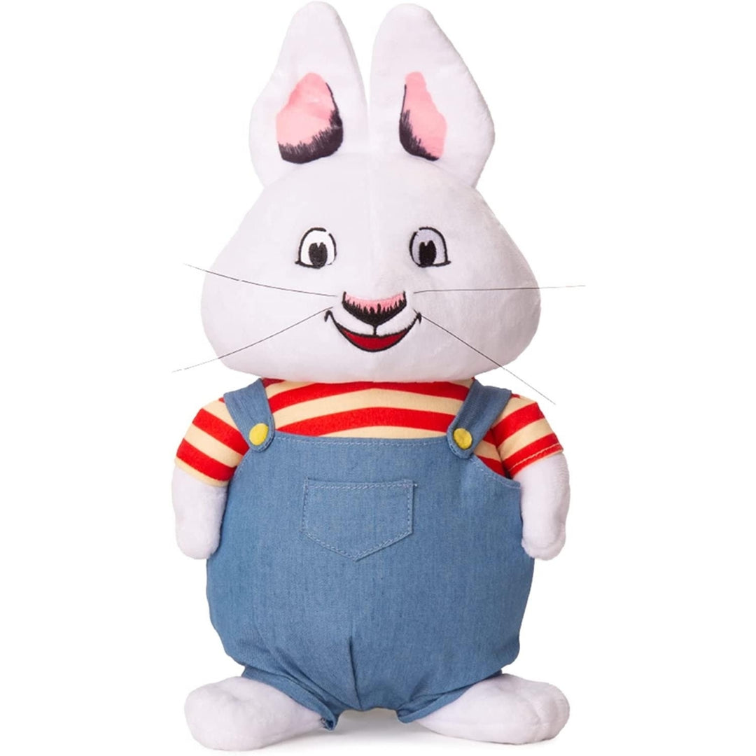 Max and Ruby Max Rabbit Bunny Overalls Plush Doll Kids TV Show Figure Mighty Mojo Image 1