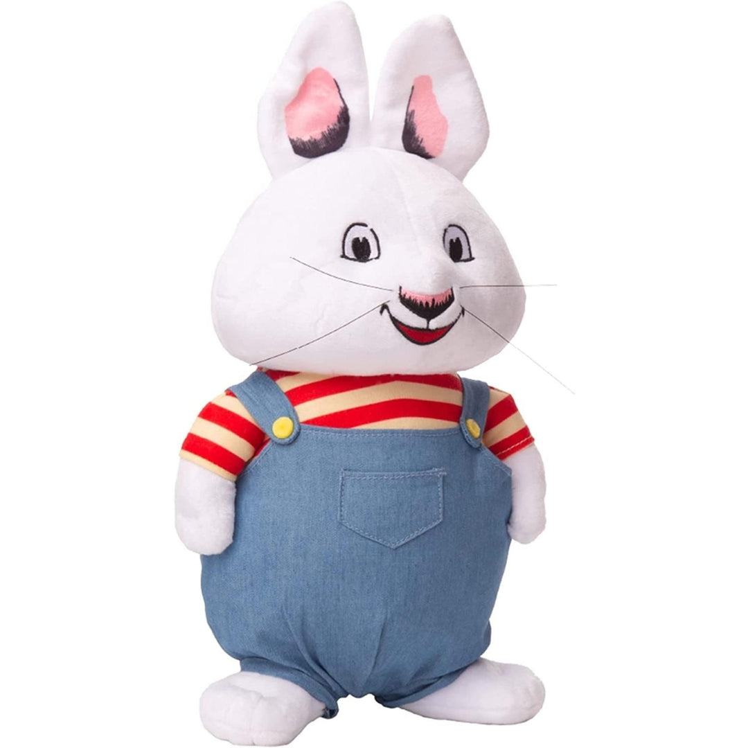 Max and Ruby Max Rabbit Bunny Overalls Plush Doll Kids TV Show Figure Mighty Mojo Image 2