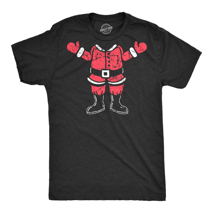 Mens Santa Body T Shirt Funny Christmas Party Saint Nicholas Suit Tee For Guys Image 1