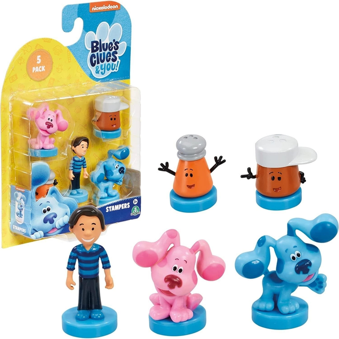 Blues Clues Stamps 5pk Josh Cinnamon Magenta Nickelodeon Figure Set PMI Image 1