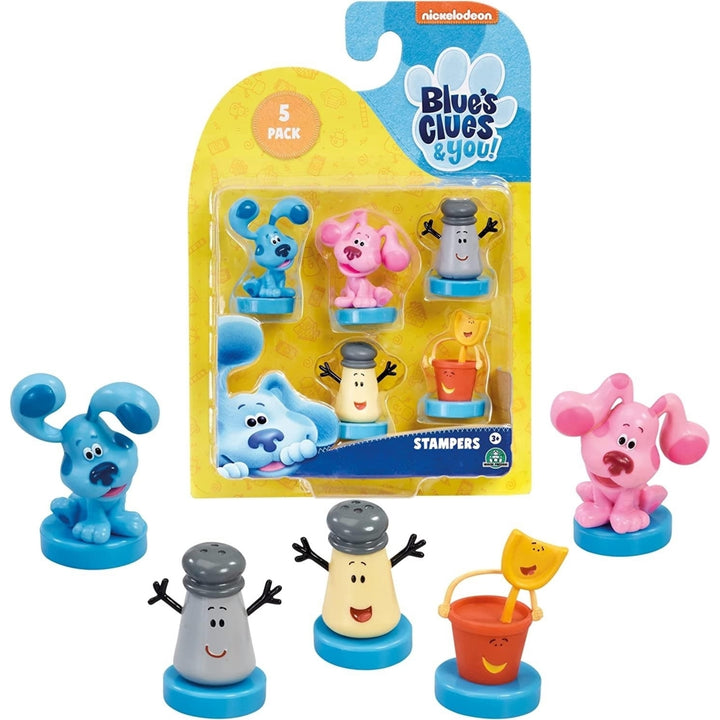 Blues Clues Stamps Set 5pk Blue Puppy Shovel Pail Figures PMI International Image 1