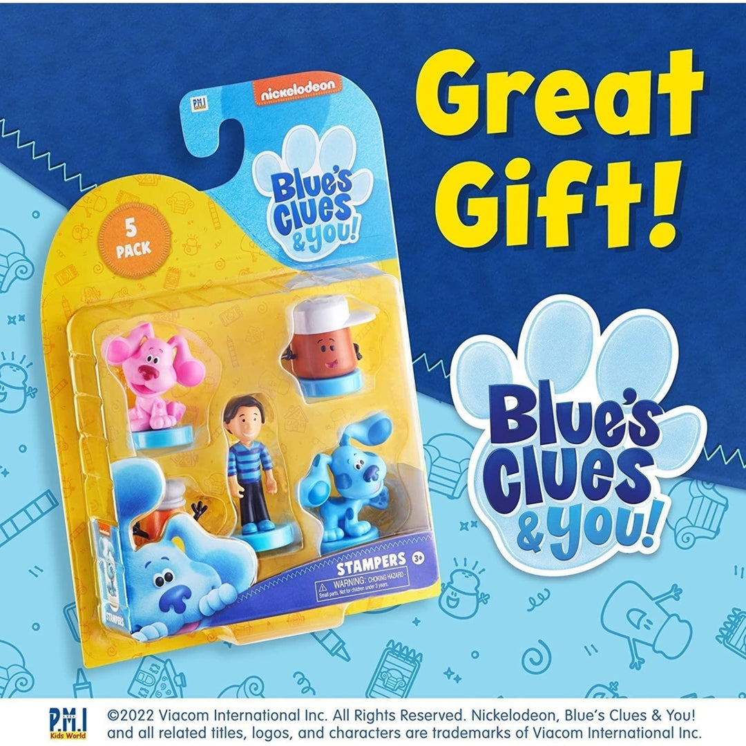 Blues Clues Stamps 5pk Josh Cinnamon Magenta Nickelodeon Figure Set PMI Image 6