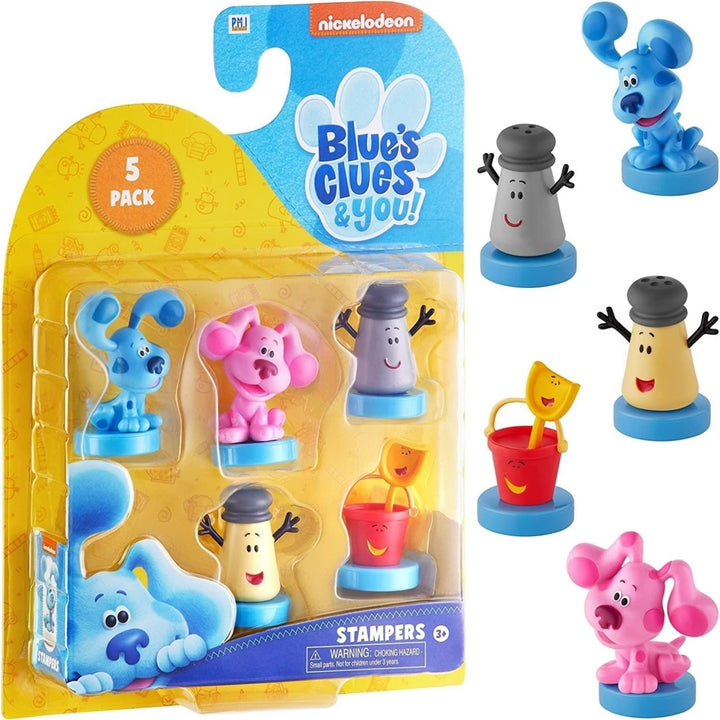 Blues Clues Stamps Set 5pk Blue Puppy Shovel Pail Figures PMI International Image 3